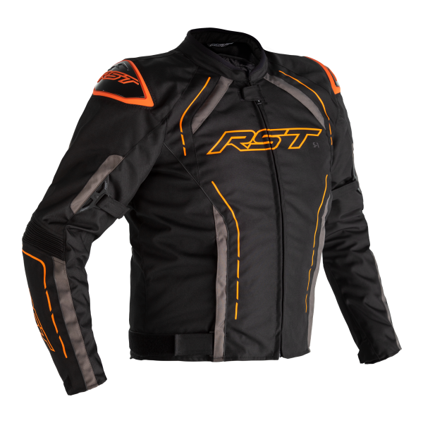 RST RST S1 CE Mens Textile Jacket Black/Orange